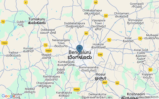 Kaart met locatie Vidhana Soudha